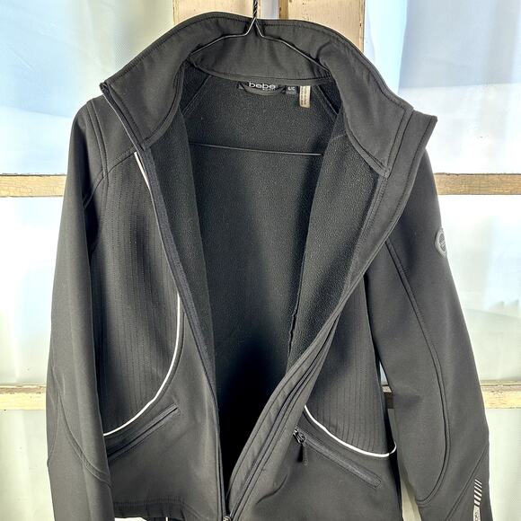 BeBe Sport Athletic Zip-Up Jacket Womens S Reflective Trim Sporty Modern Track - Picture 5 of 11